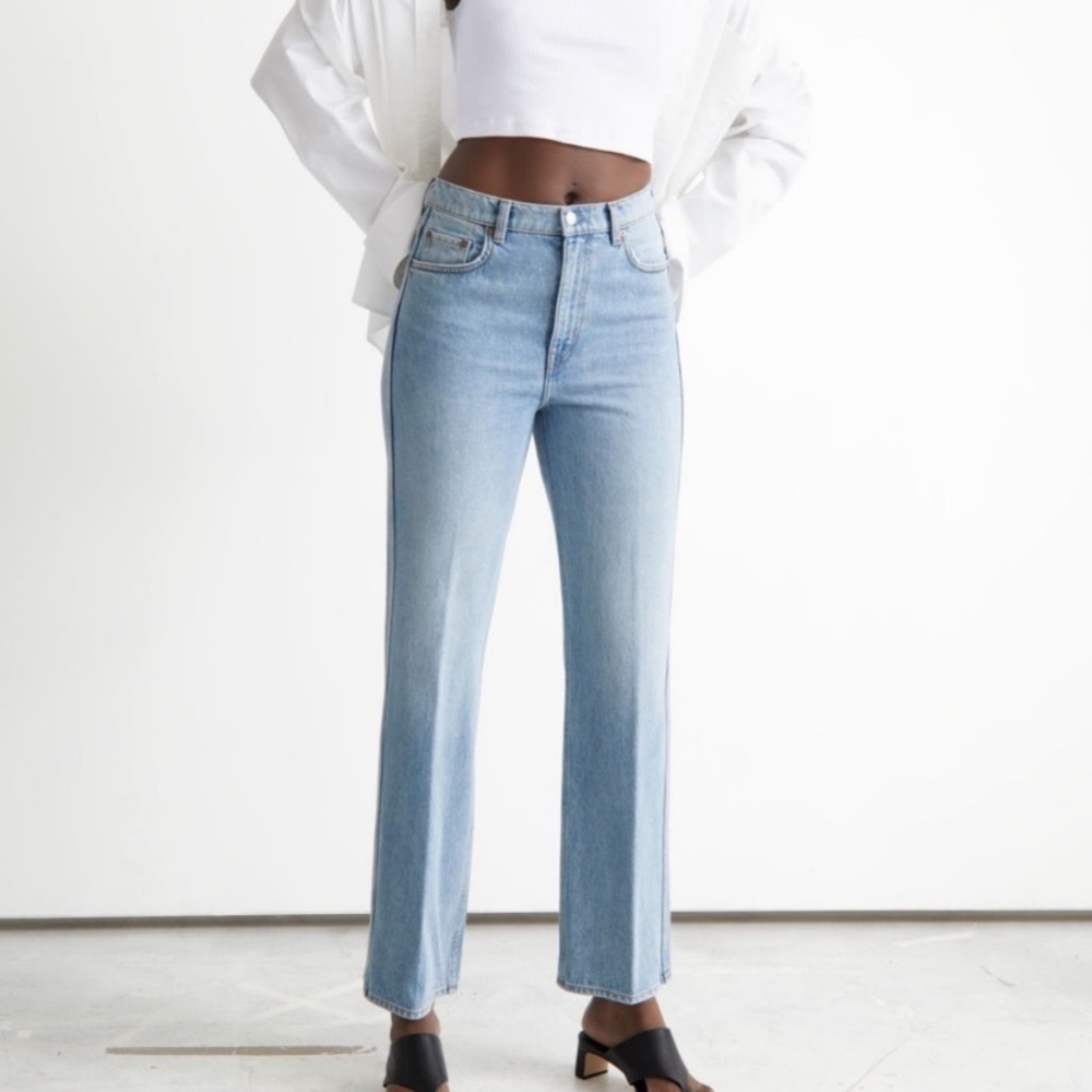 & Other Stories Women’s Organic Cotton 'The Key Cut' Jeans Size 26 Rigid Denim